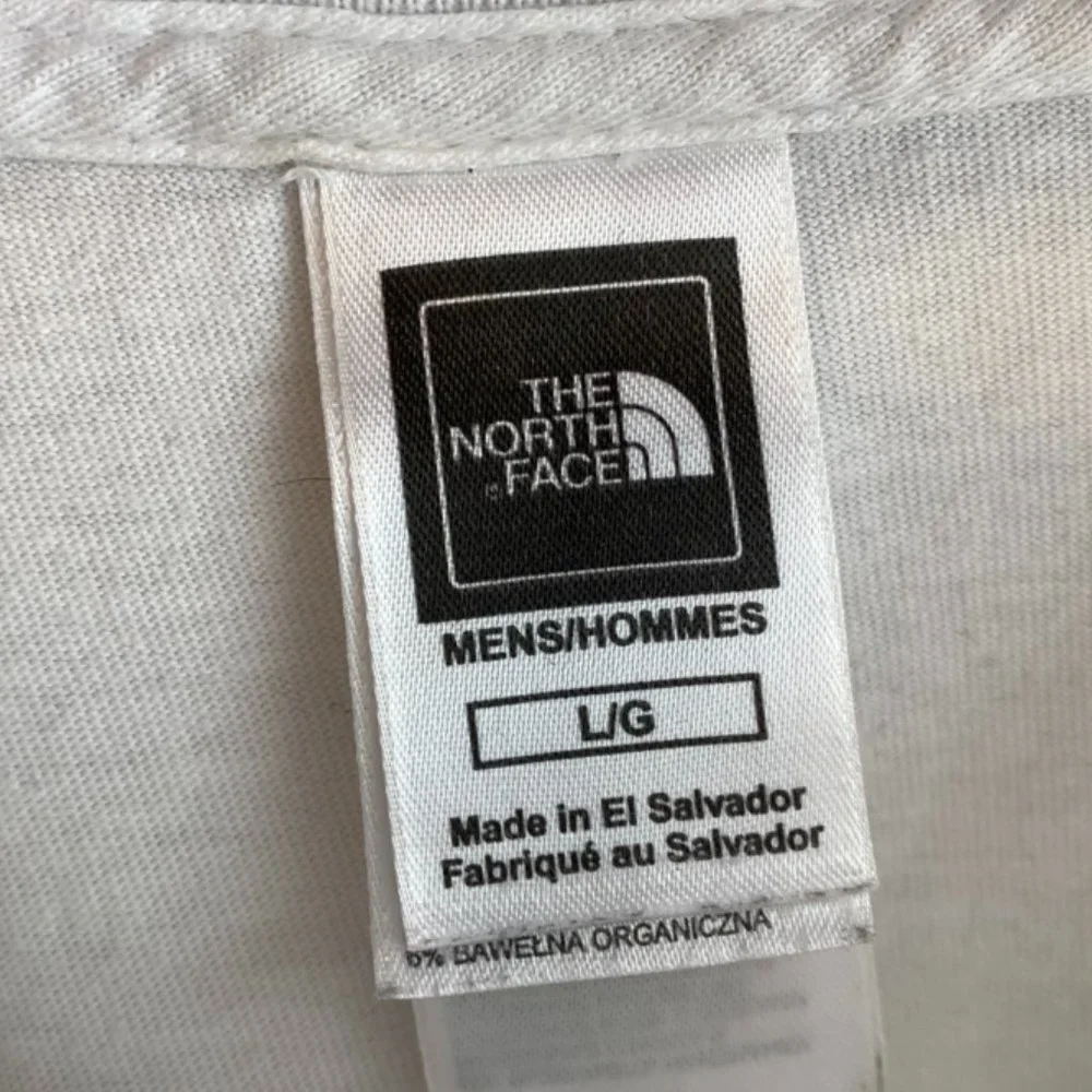 The North Face Green Logo White Short Sleeve Shirt